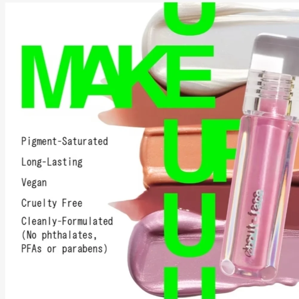 About Face Light Lock Lip Gloss: It's Not You, It's Me (Pink Sparkle) .21oz, NIB